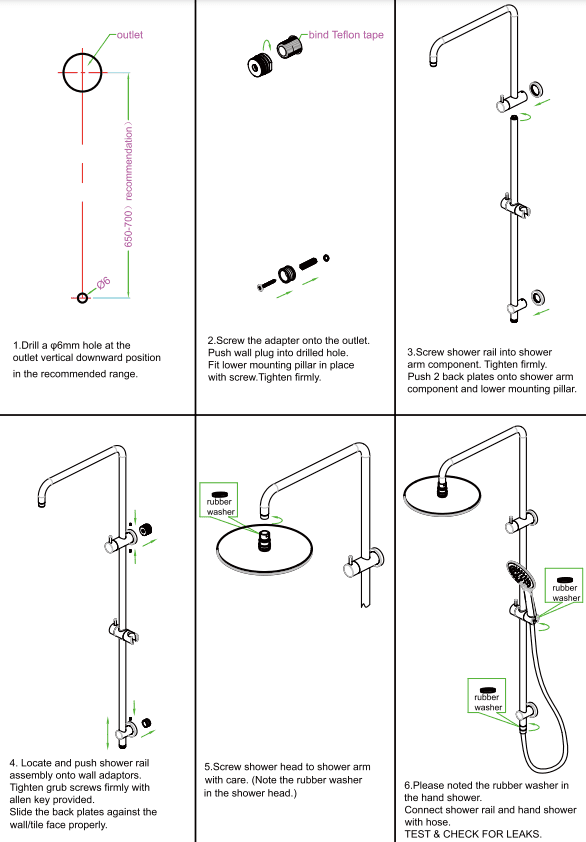 NERO BUILDER PROJECT TWIN SHOWER SET MATTE BLACK - Ideal Bathroom CentreNR232105MB