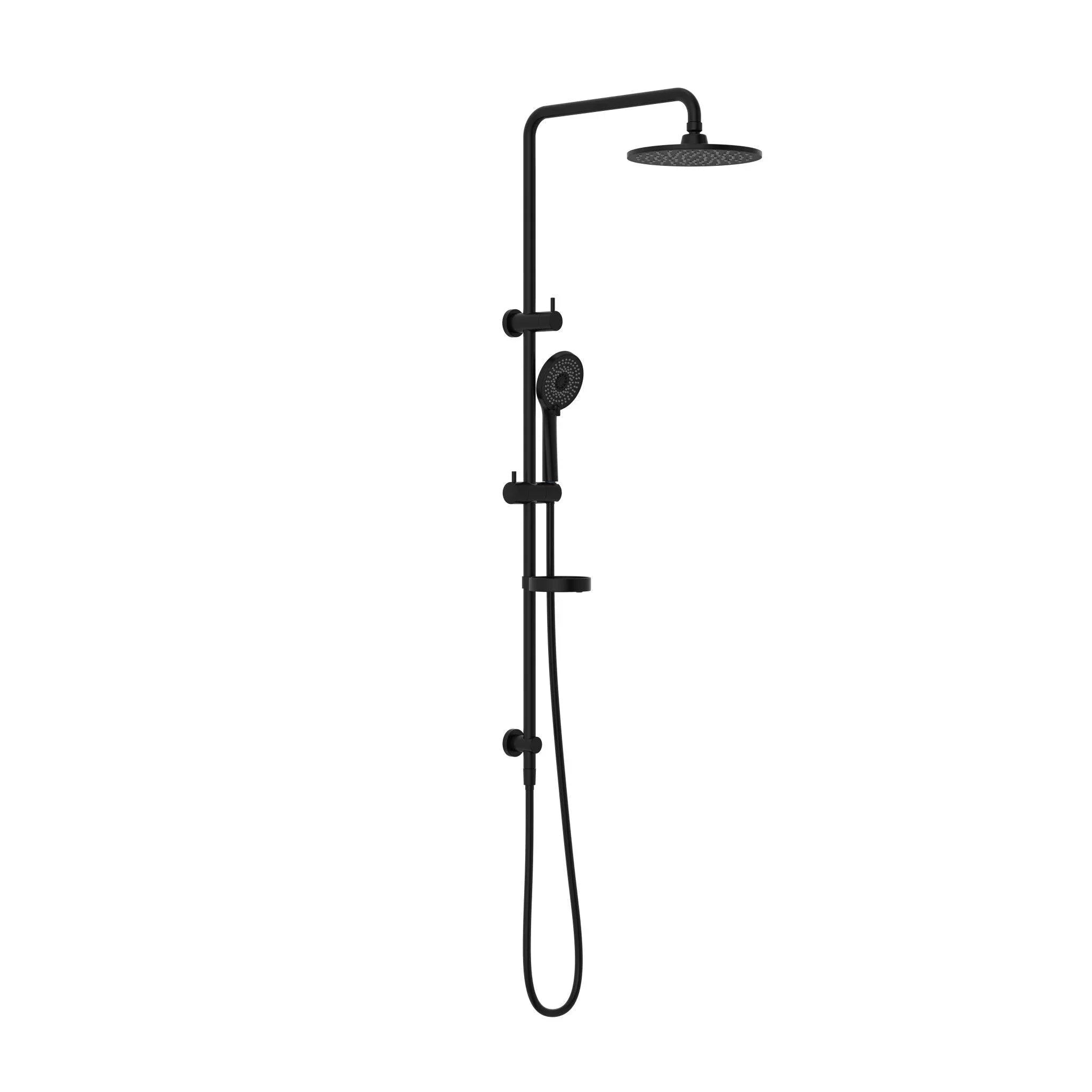 NERO BUILDER PROJECT TWIN SHOWER SET MATTE BLACK - Ideal Bathroom CentreNR232105MB
