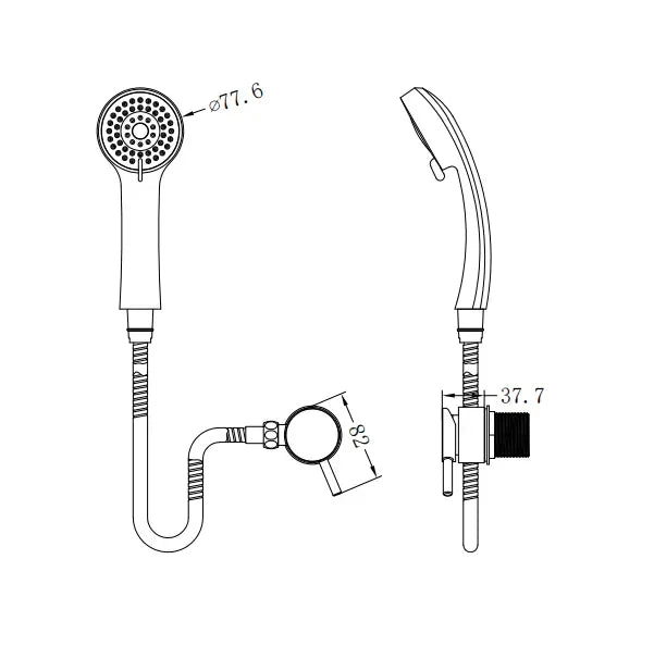 NERO CARAVAN EXPERNAL SHOWER CHROME - Ideal Bathroom CentreNR201507aCH