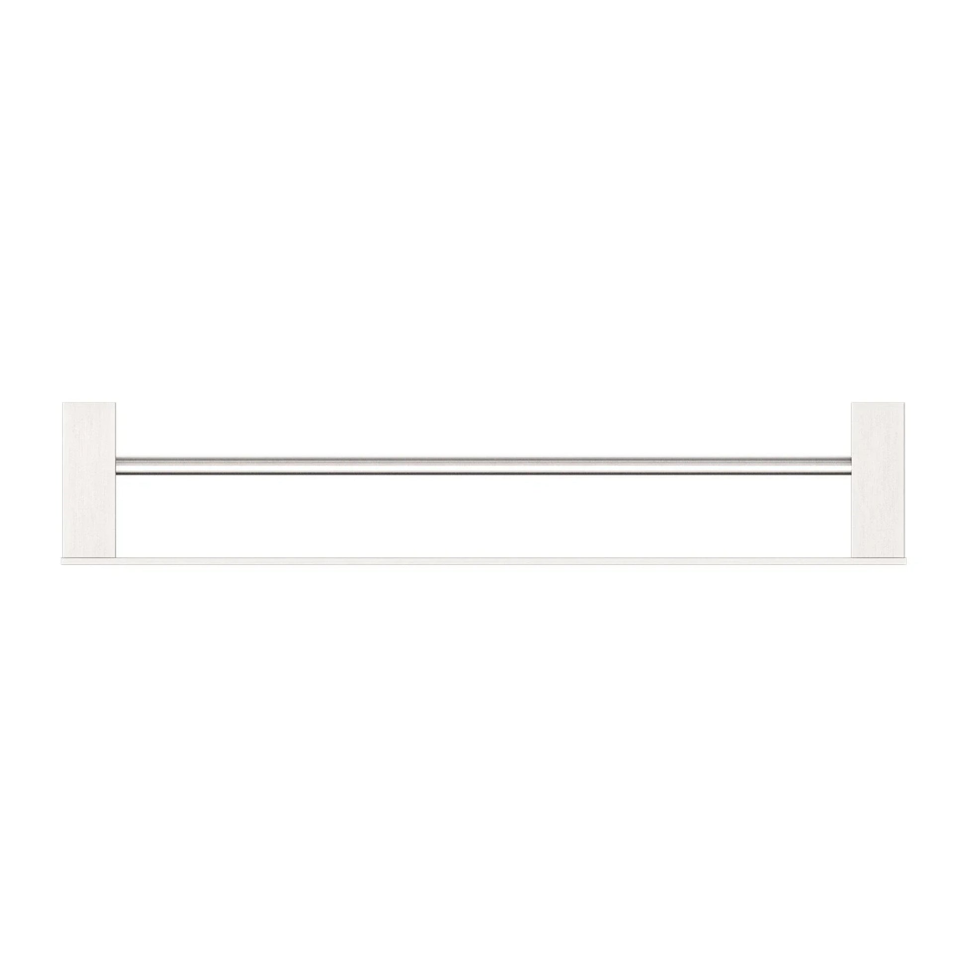 NERO CELIA DOUBLE TOWEL RAIL 600MM BRUSHED NICKEL - Ideal Bathroom CentreNR4624dBN