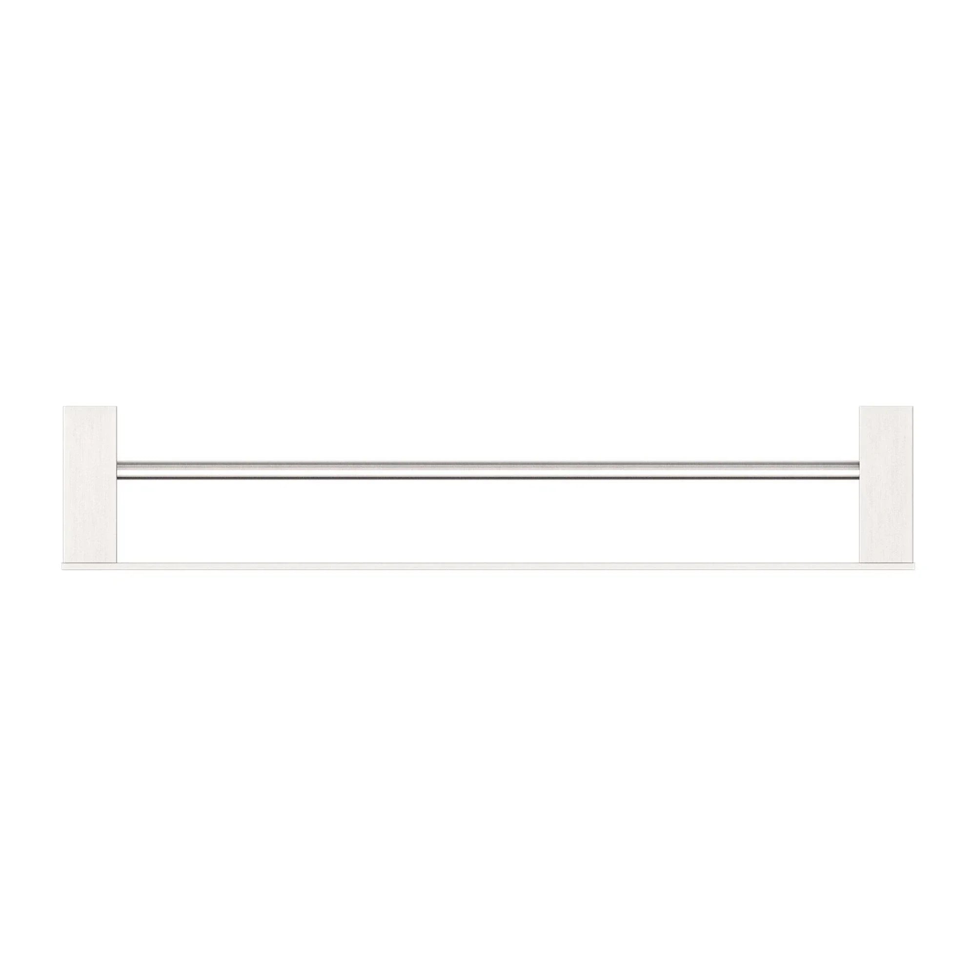 NERO CELIA DOUBLE TOWEL RAIL 600MM BRUSHED NICKEL - Ideal Bathroom CentreNR4624dBN