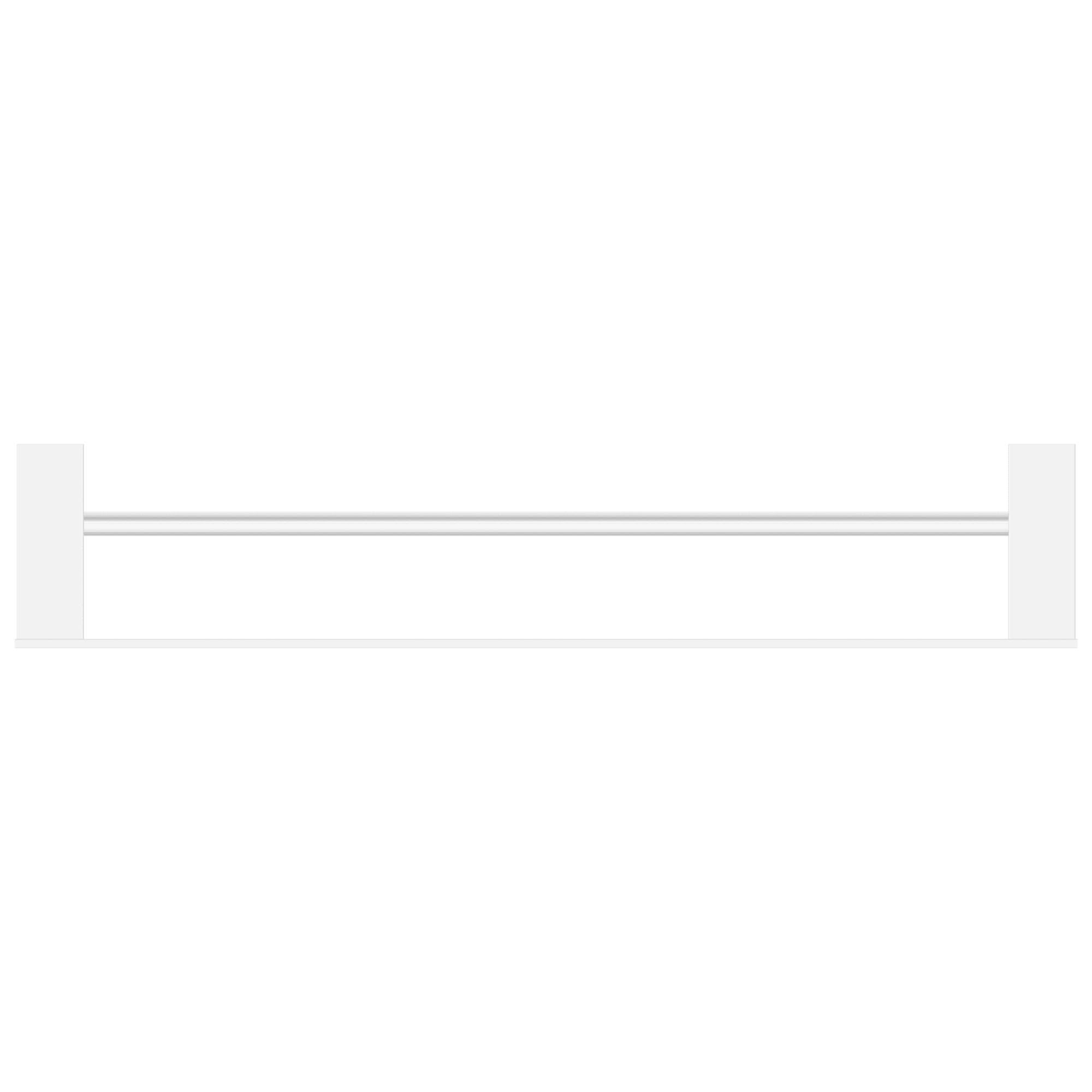 NERO CELIA DOUBLE TOWEL RAIL 600MM CHROME - Ideal Bathroom CentreNR4624dCH