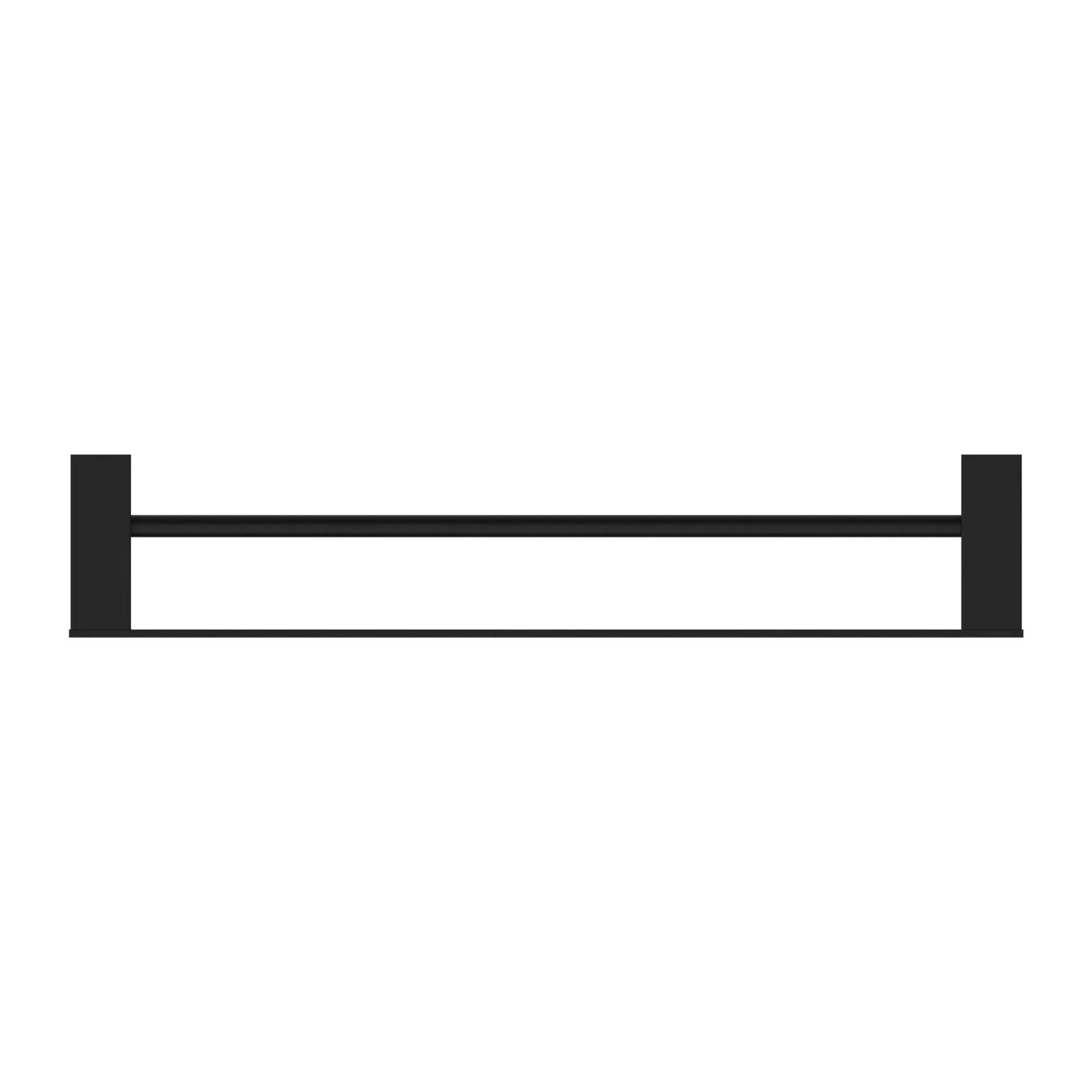 NERO CELIA DOUBLE TOWEL RAIL 600MM MATTE BLACK - Ideal Bathroom CentreNR4624dMB