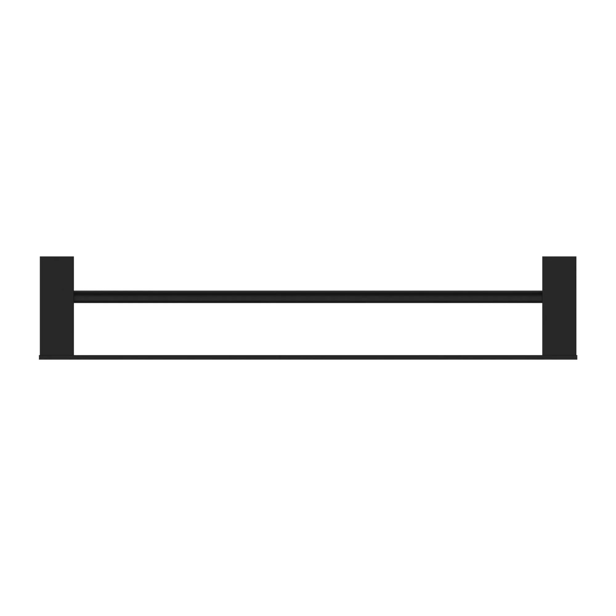 NERO CELIA DOUBLE TOWEL RAIL 600MM MATTE BLACK - Ideal Bathroom CentreNR4624dMB