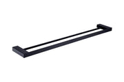 NERO CELIA DOUBLE TOWEL RAIL 600MM MATTE BLACK - Ideal Bathroom CentreNR4624dMB