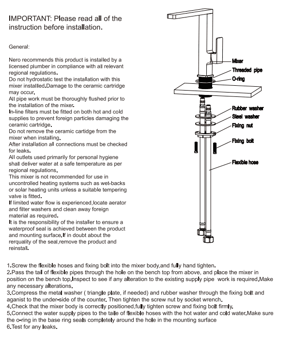 NERO CELIA KITCHEN MIXER MATTE BLACK - Ideal Bathroom CentreNR301507MB