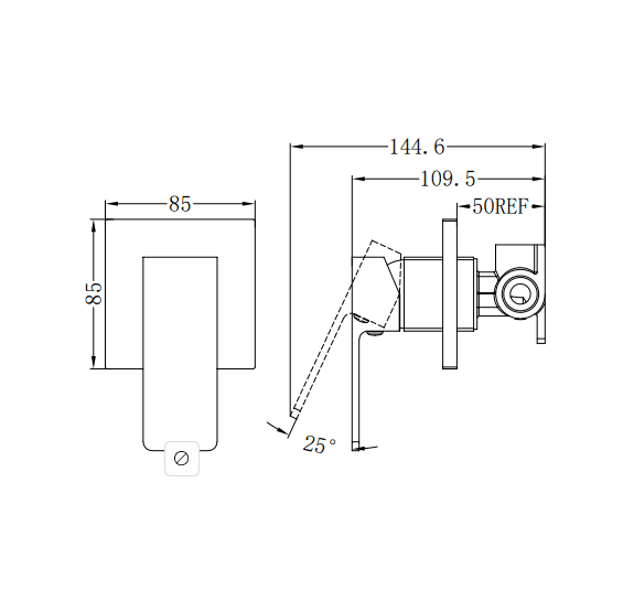 NERO CELIA SHOWER MIXER BRUSHED NICKEL - Ideal Bathroom CentreNR301509BN