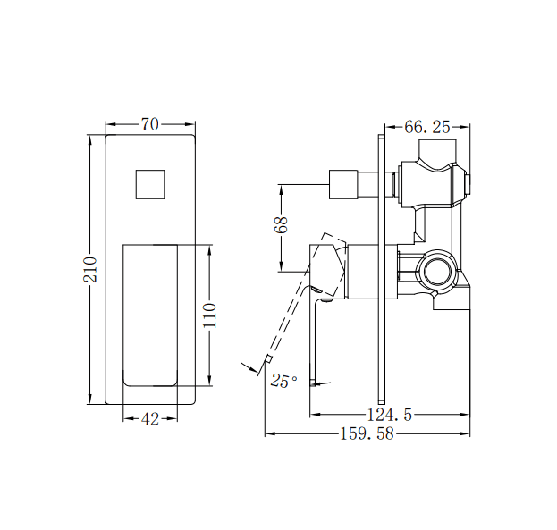 NERO CELIA SHOWER MIXER WITH DIVERTOR BRUSHED NICKEL - Ideal Bathroom CentreNR301509aBN