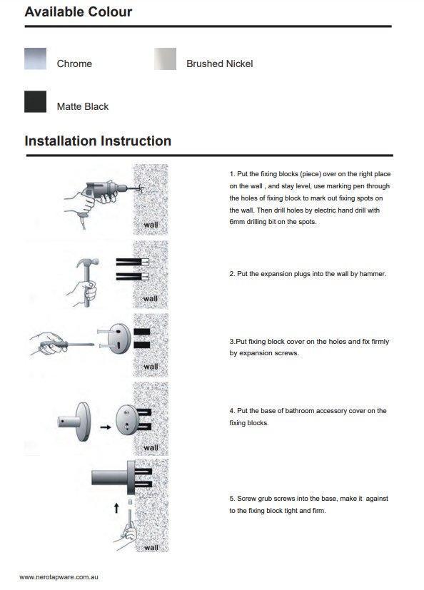 NERO CELIA SINGLE TOWEL RAIL 800MM MATTE BLACK - Ideal Bathroom CentreNR4630MB