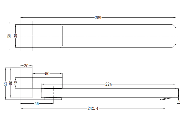 NERO CELIA SWIVEL BATH SPOUT ONLY BRUSHED NICKEL - Ideal Bathroom CentreNR206BN