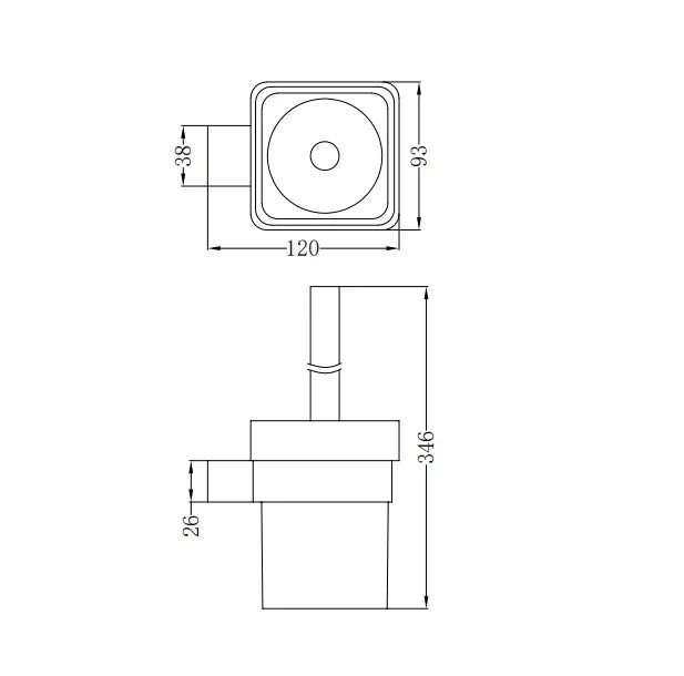 NERO CELIA TOILET BRUSH HOLDER CHROME - Ideal Bathroom CentreNR4688CH