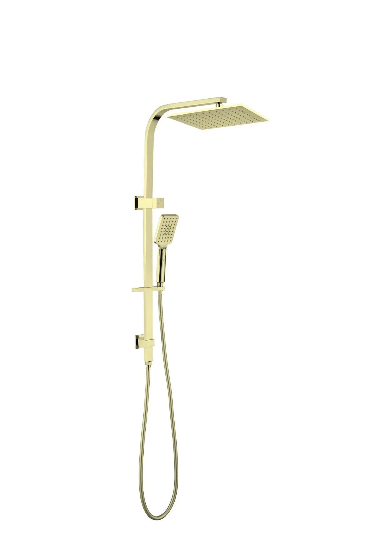 NERO CELIA TWIN SHOWER BRUSHED GOLD - Ideal Bathroom CentreNR301505cBG