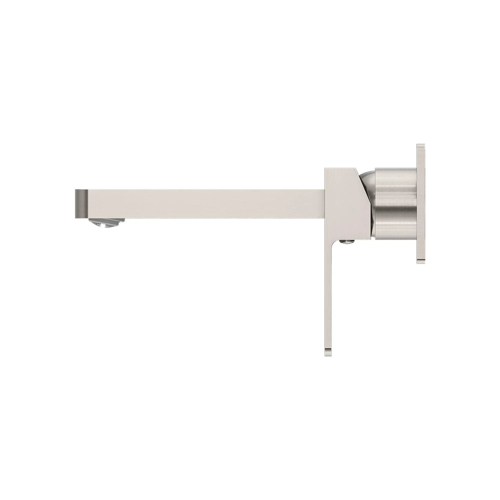 NERO CELIA WALL BASIN/BATH MIXER BRUSHED NICKEL - Ideal Bathroom CentreNR301507aBN
