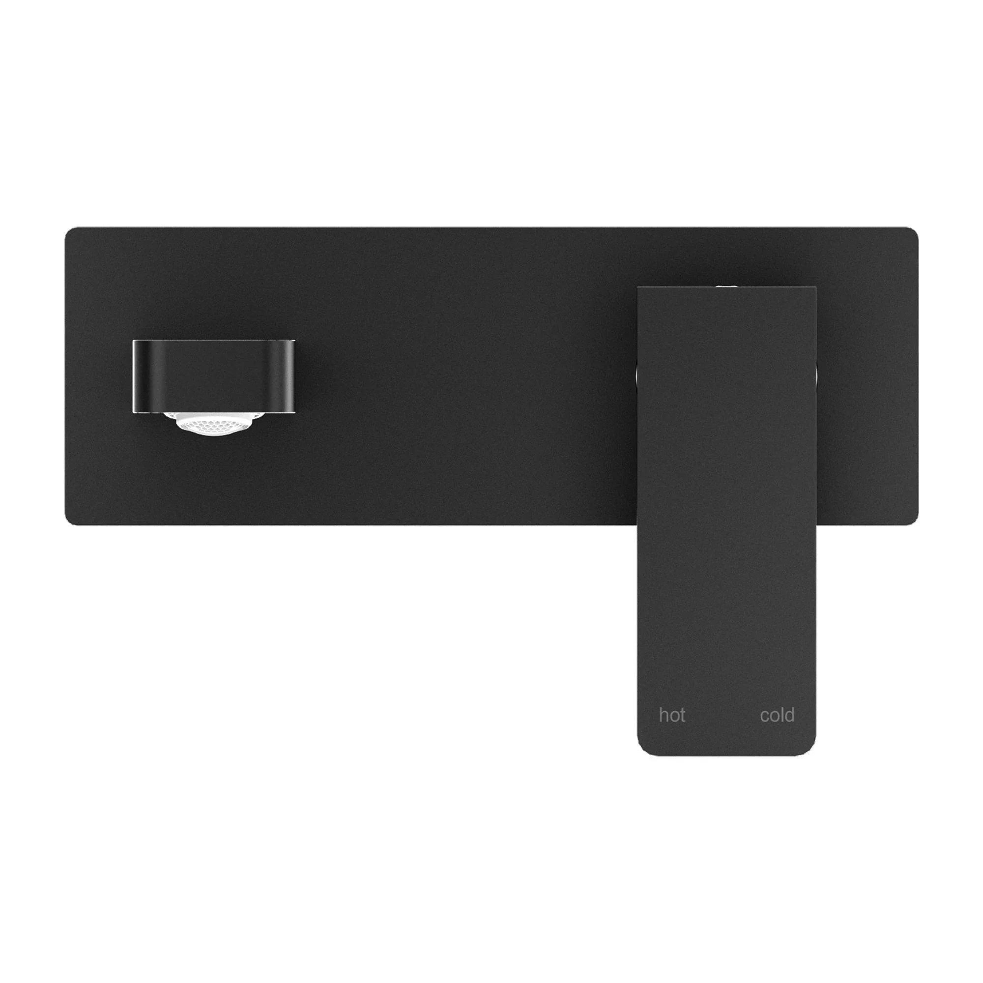 NERO CELIA WALL BASIN/BATH MIXER MATTE BLACK - Ideal Bathroom CentreNR301507aMB