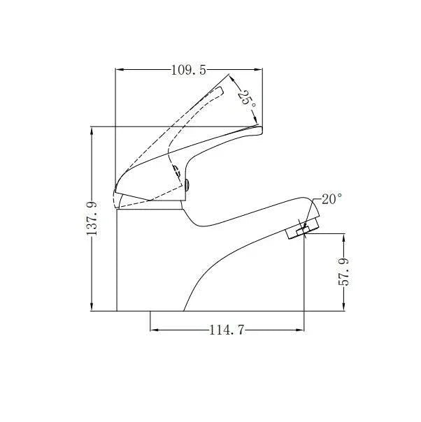 NERO CLASSIC BASIN MIXER CHROME - Ideal Bathroom CentreNR110001CH