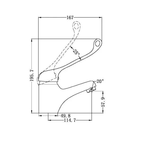 NERO CLASSIC CARE BASIN MIXER CHROME - Ideal Bathroom CentreNR110001dCH
