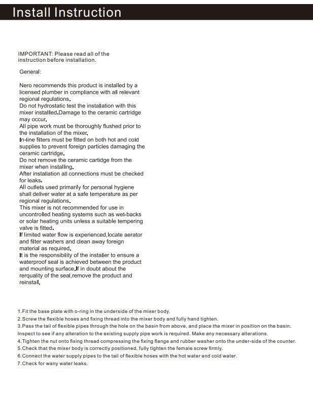 NERO CLASSIC CARE BASIN MIXER EXTENDED HANDLE CHROME - Ideal Bathroom CentreNR110001eCH