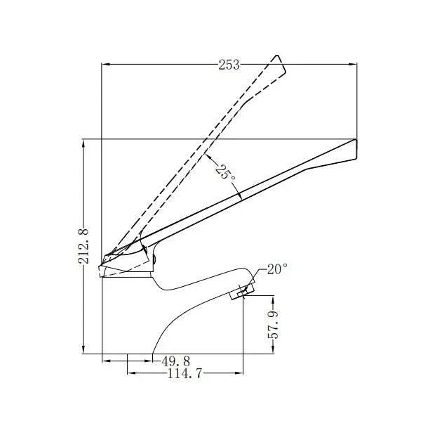 NERO CLASSIC CARE BASIN MIXER EXTENDED HANDLE CHROME - Ideal Bathroom CentreNR110001eCH