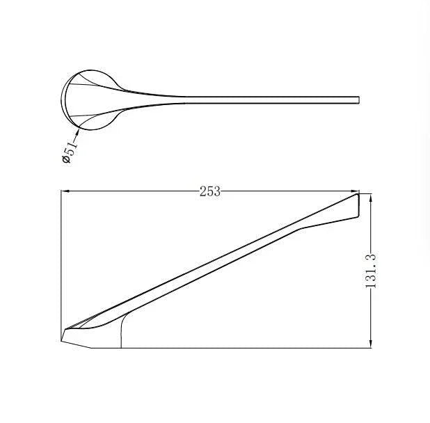 NERO CLASSIC CARE HANDLE ONLY EXTENDED HANDLE CHROME - Ideal Bathroom CentreNR503206CH
