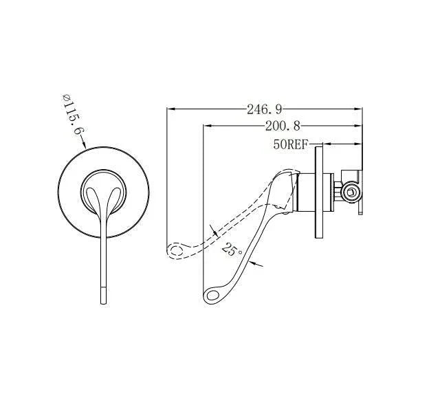 NERO CLASSIC CARE SHOWER MIXER CHROME - Ideal Bathroom CentreNR110009dCH