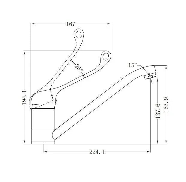 NERO CLASSIC CARE SINK MIXER CHROME - Ideal Bathroom CentreNR110007dCH