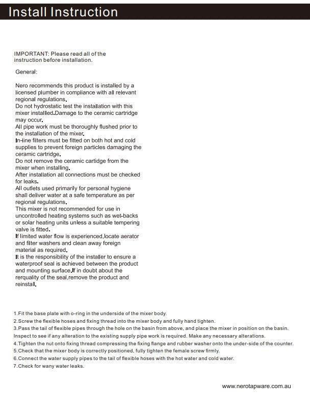 NERO CLASSIC CARE SINK MIXER EXTENDED HANDLE CHROME - Ideal Bathroom CentreNR110007eCH