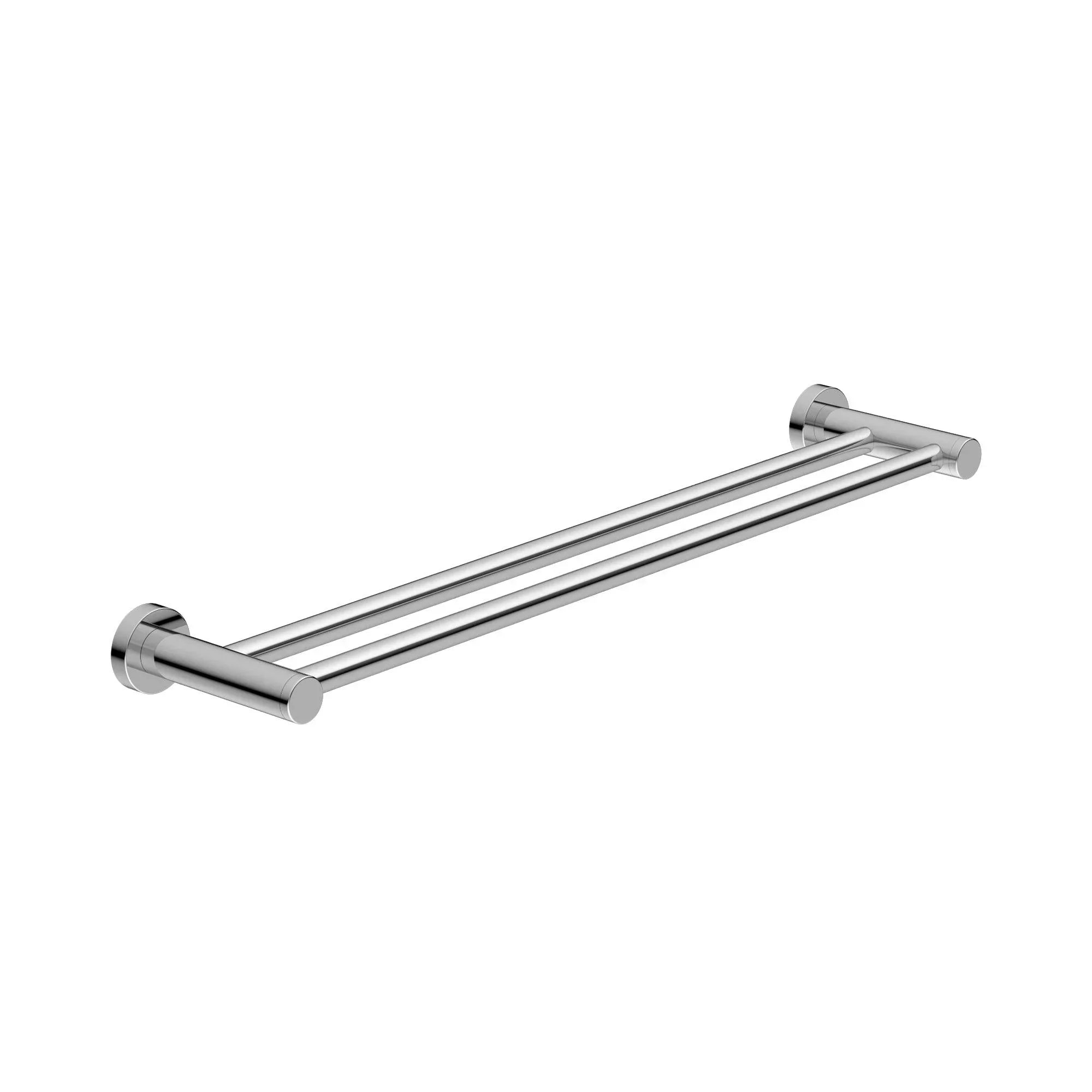 NERO CLASSIC DOUBLE TOWEL RAIL 800MM CHROME - Ideal Bathroom CentreNR2030dCH