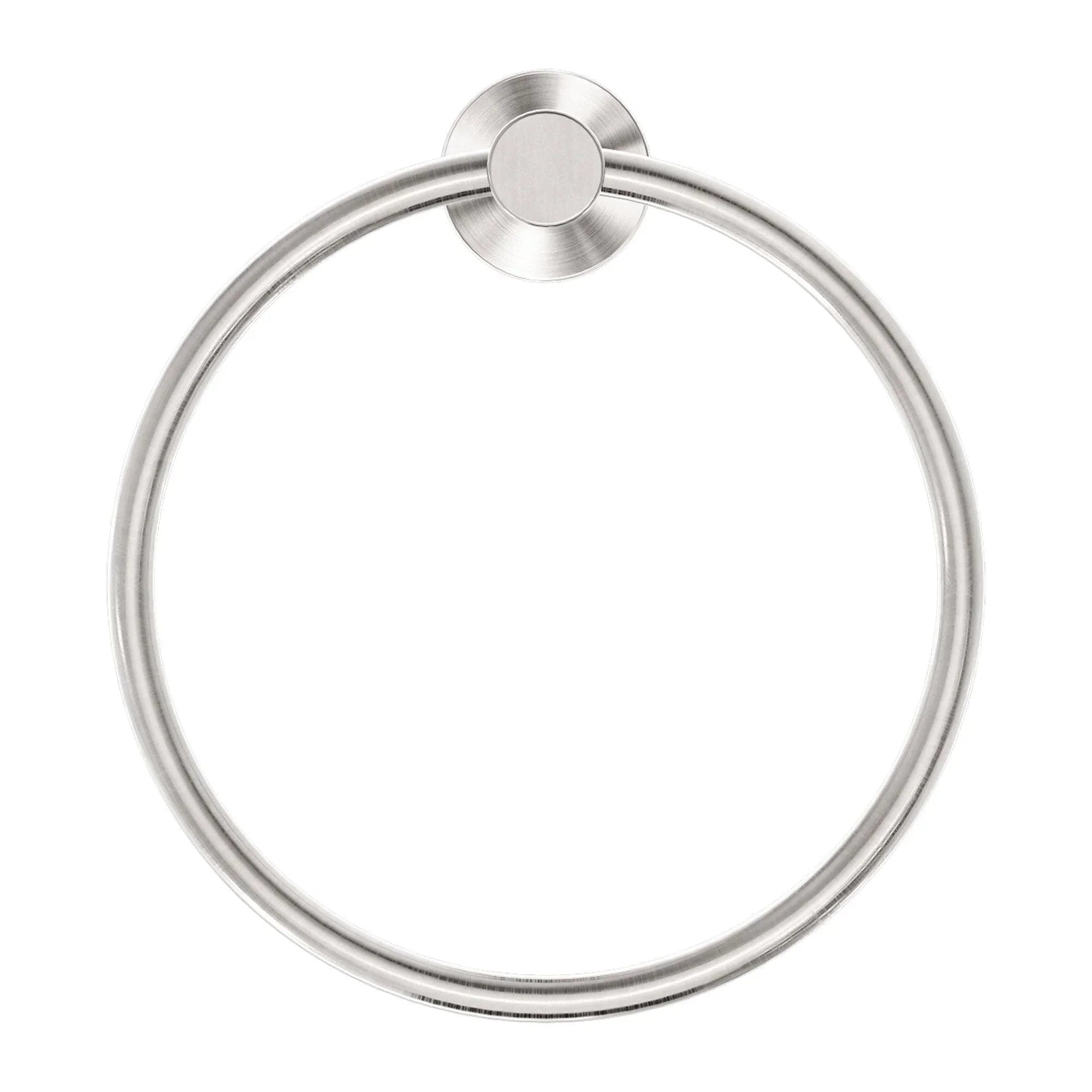 NERO CLASSIC HAND TOWEL RING BRUSHED NICKEL - Ideal Bathroom CentreNR2080BN