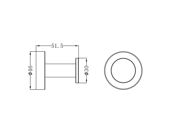NERO CLASSIC ROBE HOOK BRUSHED NICKEL - Ideal Bathroom CentreNR2082BN