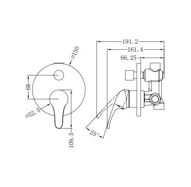 NERO CLASSIC SHOWER MIXER WITH DIVERTOR CHROME - Ideal Bathroom CentreNR110009aCH