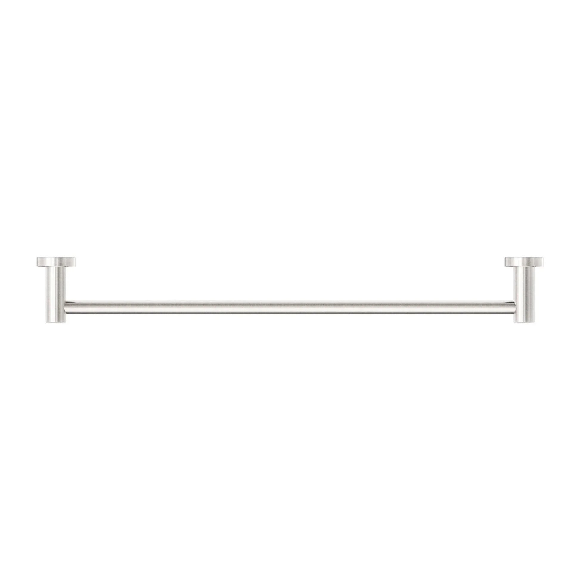 NERO CLASSIC SINGLE TOWEL RAIL 600MM BRUSHED NICKEL - Ideal Bathroom CentreNR2024BN