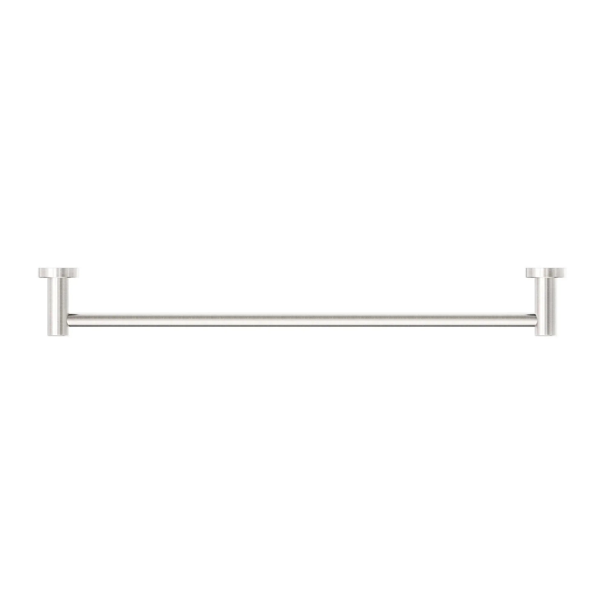 NERO CLASSIC SINGLE TOWEL RAIL 600MM BRUSHED NICKEL - Ideal Bathroom CentreNR2024BN