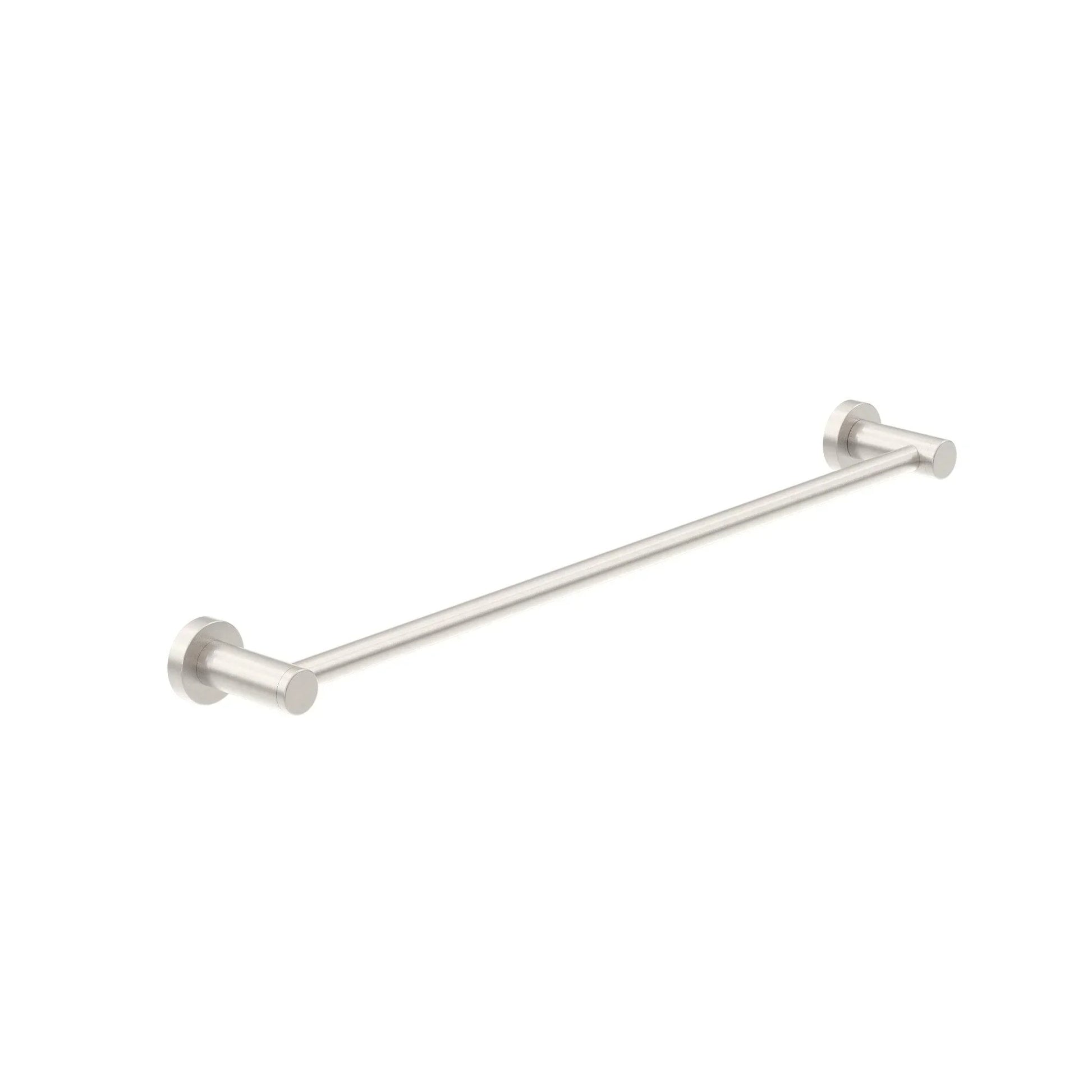 NERO CLASSIC SINGLE TOWEL RAIL 600MM BRUSHED NICKEL - Ideal Bathroom CentreNR2024BN