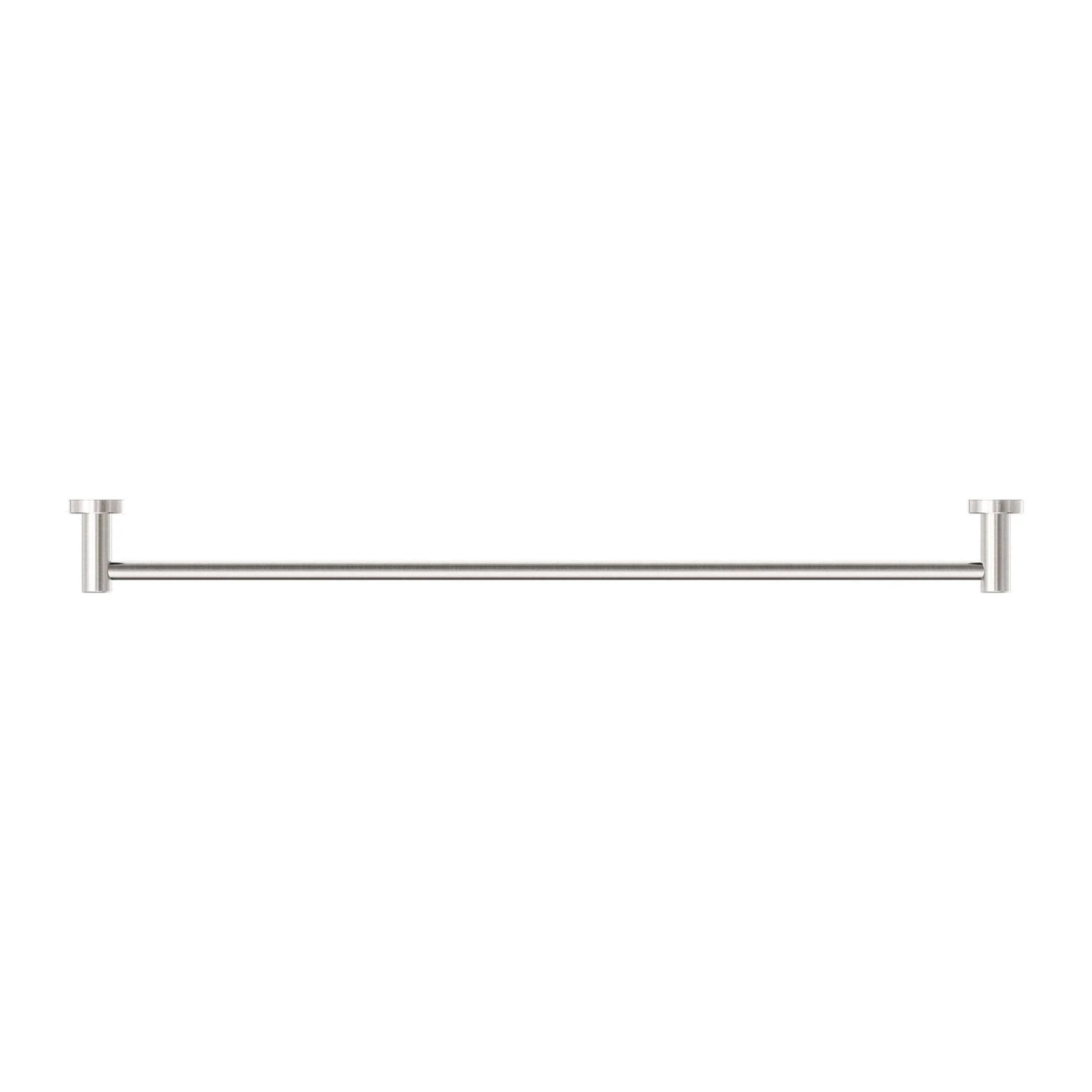 NERO CLASSIC SINGLE TOWEL RAIL 800MM BRUSHED NICKEL - Ideal Bathroom CentreNR2030BN