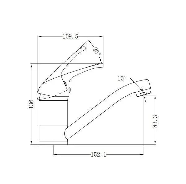 NERO CLASSIC SWIVEL BASIN MIXER CHROME - Ideal Bathroom CentreNR110007150CH