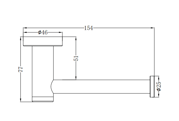 NERO CLASSIC TOILET ROLL HOLDER MATTE BLACK - Ideal Bathroom CentreNR2086MB