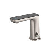 NERO CLAUDIA SENSOR MIXER WITH BLACK TOP DISPLAY BRUSHED NICKEL - Ideal Bathroom CentreNR222101BN