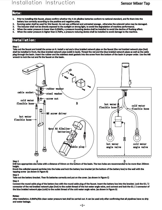 NERO CLAUDIA SENSOR MIXER WITH BLACK TOP DISPLAY CHROME - Ideal Bathroom CentreNR222101CH