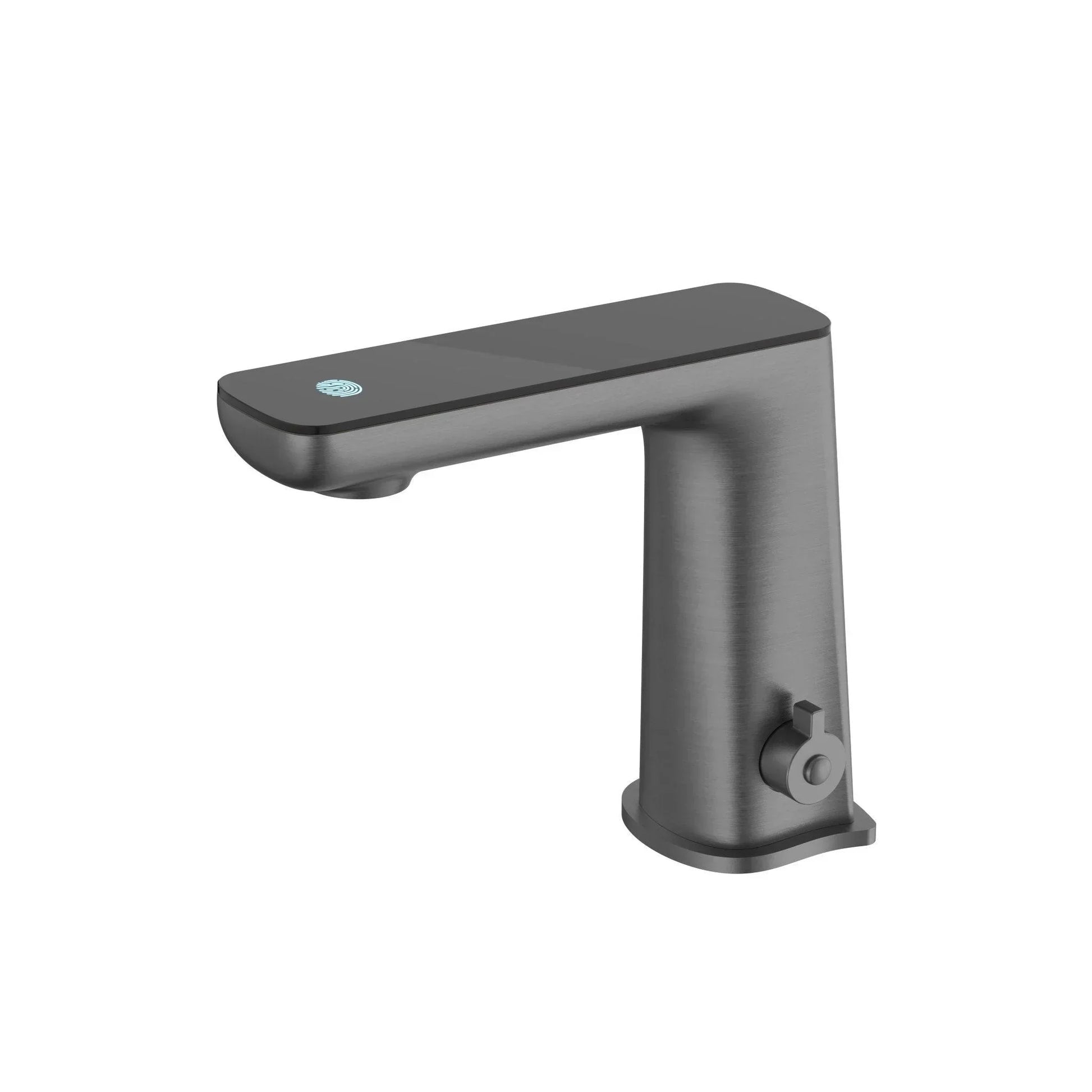 NERO CLAUDIA SENSOR MIXER WITH BLACK TOP DISPLAY GUN METAL - Ideal Bathroom CentreNR222101GM