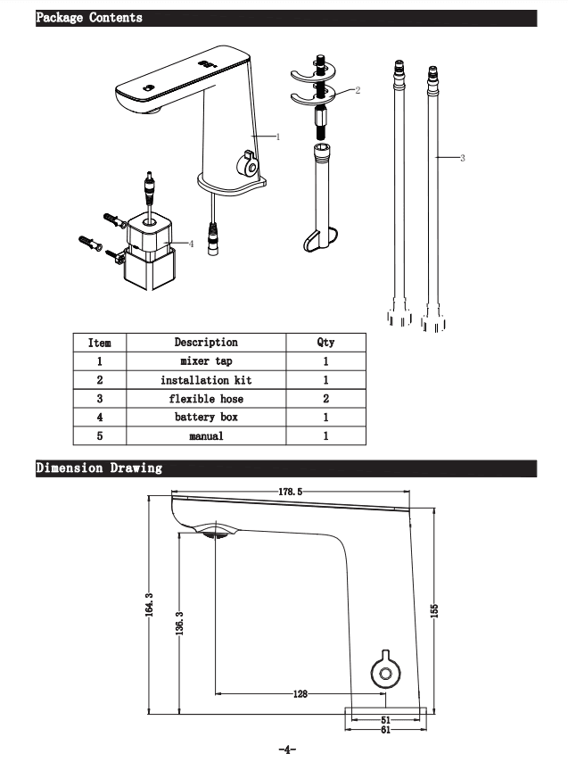 NERO CLAUDIA SENSOR MIXER WITH WHITE TOP DISPLAY BRUSHED GOLD - Ideal Bathroom CentreNR222102BG