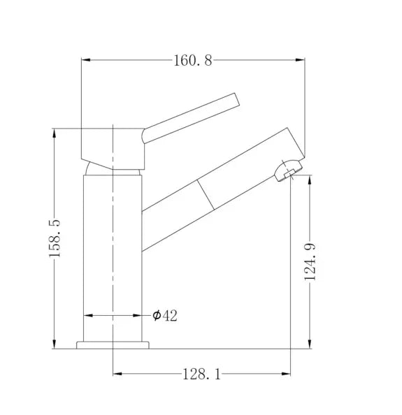 NERO DOLCE BASIN MIXER ANGEL SPOUT CHROME - Ideal Bathroom CentreNR250801CH