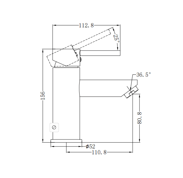 NERO DOLCE BASIN MIXER STRAIGH SPOUT CHROME - Ideal Bathroom CentreNR250802CH