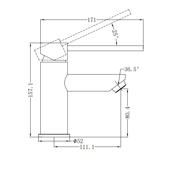 NERO DOLCE CARE BASIN MIXER MATTE BLACK - Ideal Bathroom CentreNR250802bMB