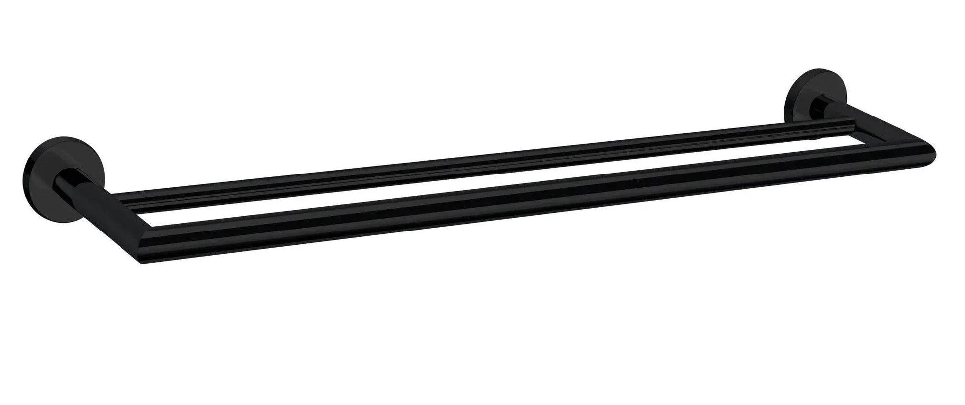 NERO DOLCE DOUBLE TOWEL RAIL 700MM MATTE BLACK - Ideal Bathroom CentreNR3630dMB