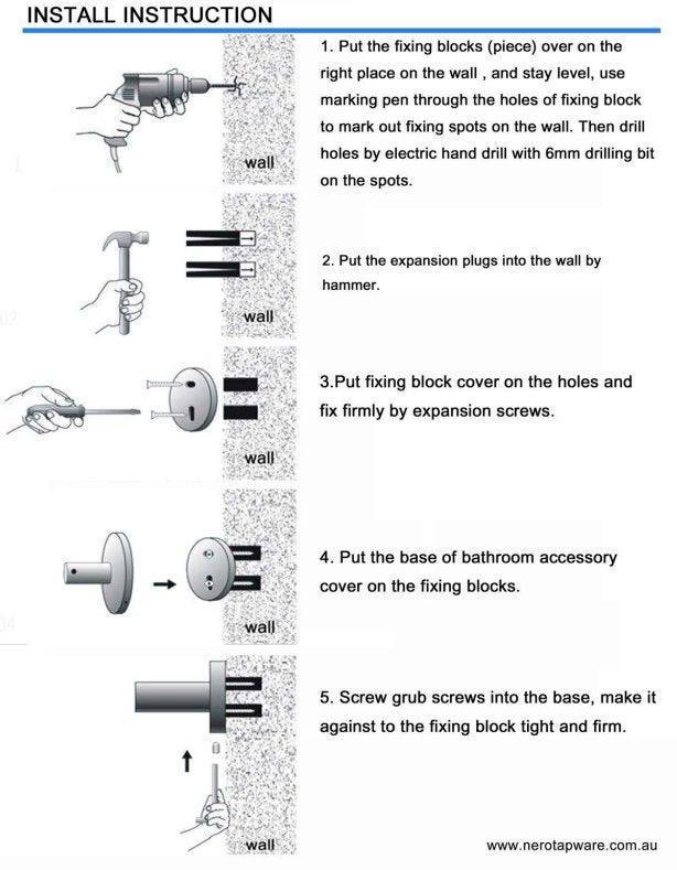 NERO DOLCE DOUBLE TOWEL RAIL 900MM CHROME - Ideal Bathroom CentreNR3630dlCH