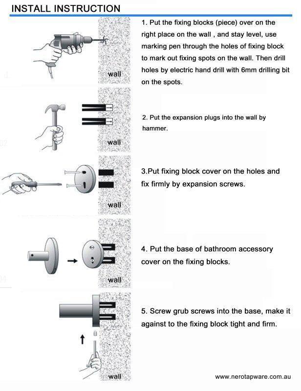 NERO DOLCE HAND TOWEL RAIL BRUSHED NICKEL - Ideal Bathroom CentreNR3680BN