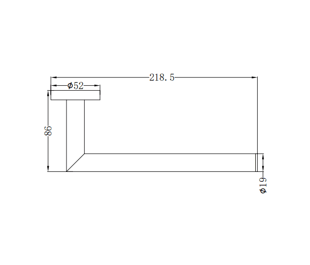 NERO DOLCE HAND TOWEL RAIL BRUSHED NICKEL - Ideal Bathroom CentreNR3680BN