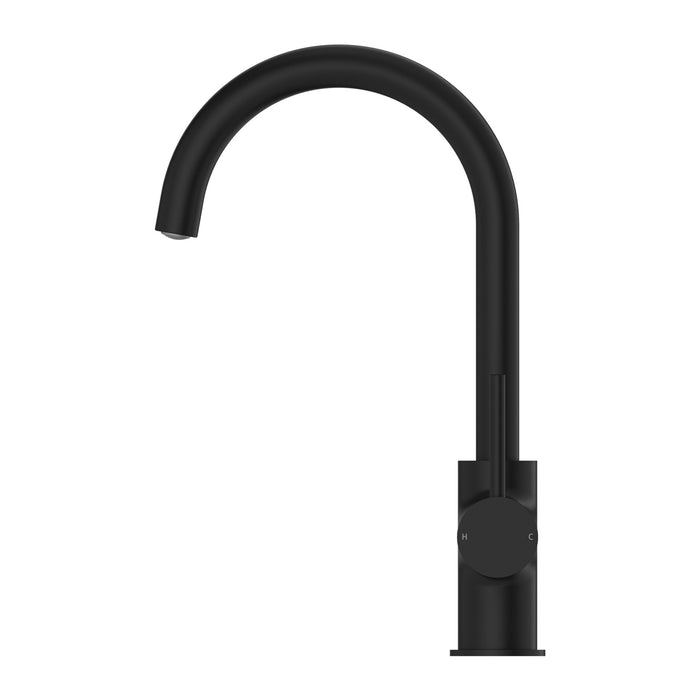 NERO DOLCE KITCHEN MIXER GOOSENECK MATTE BLACK - Ideal Bathroom CentreNR250807MB