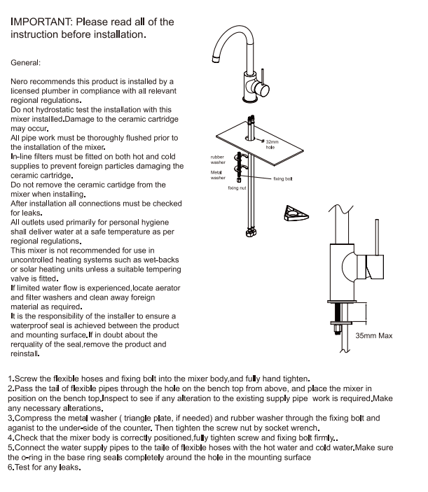 NERO DOLCE KITCHEN MIXER SQUARE SHAPE CHROME - Ideal Bathroom CentreNR250806CH