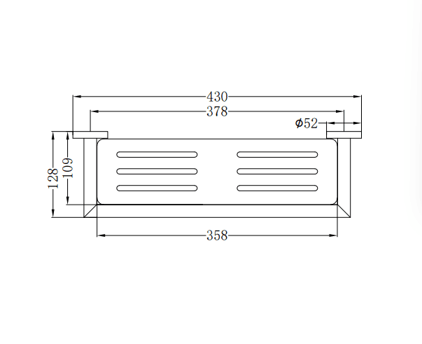 NERO DOLCE METAL SHOWER SHELF MATTE BLACK - Ideal Bathroom CentreNR3687aMB